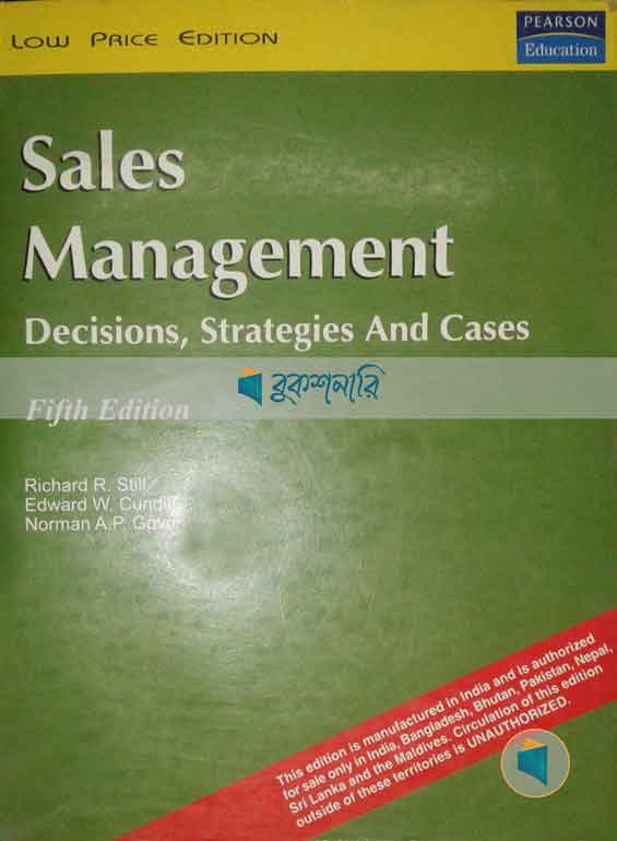 Sales Management: Decision Strategy and Cases